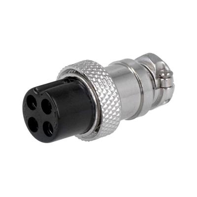 Conector Microfono Hembra a Cable 4 Vias