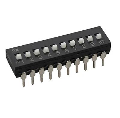 DIP SWITCH 10 POSICIONES BAJO PERFIL NEGRO