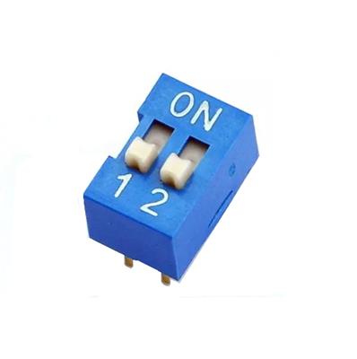 DIP SWITCH 2 POSICIONES AZUL