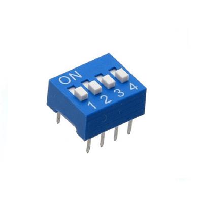 DIP SWITCH 4 POSICIONES AZUL