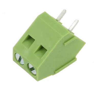 BOR APIL 2P P/CI 5mm 10A 16mm Verde 45º